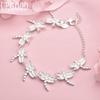 925 Sterling Silver Dragonfly Chain Bracelet Fashion Wedding Jewelry