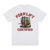 Funny Forklift Certified Skeleton Driver Meme T Shirts Men's 100% Cotton Oversized T Shirt Male Fashion Vintage Y2k T-shirt Tops