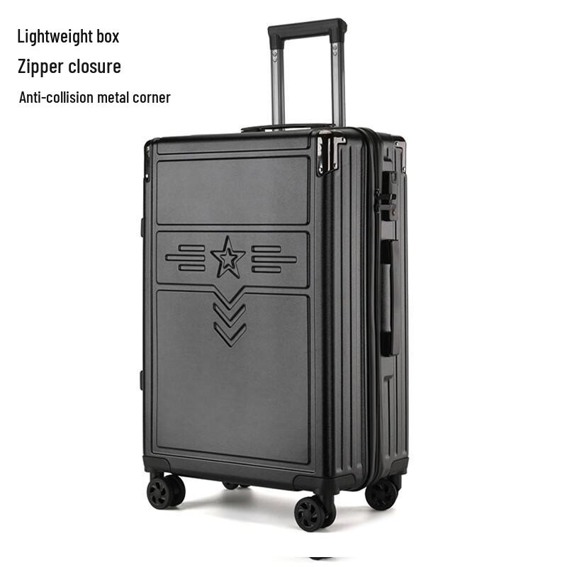 YISHIDUN 20-дюймовый жесткий чемодан для ручной клади в военном стиле