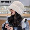 Korean Version of Rabbit Fur Hat Thick Plush Basin Hat Female Wild Cold and Warm Fisherman Hat
