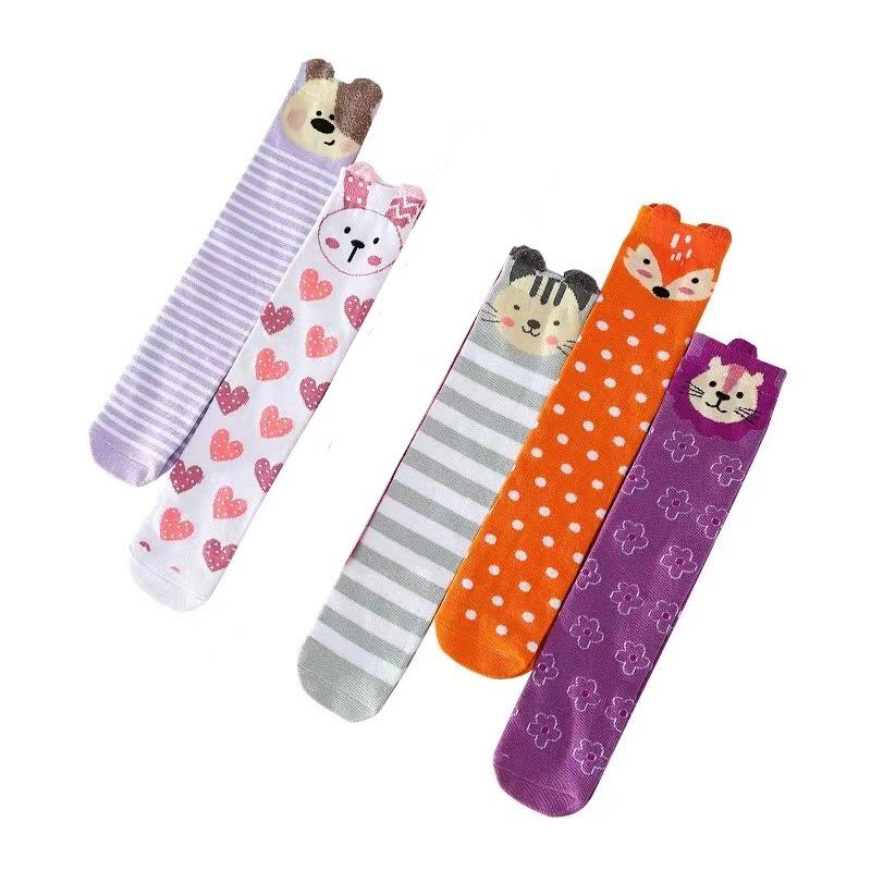 Носки для девочек 3-12 лет Хлопковые гольфы Милые длинные детские гольфы для танцев для девочек Малышей Малышей