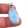 Подвеска из натурального камня Ларимар из серебра 925 пробы, ручная работа, 1,5 дюйма, W9r79