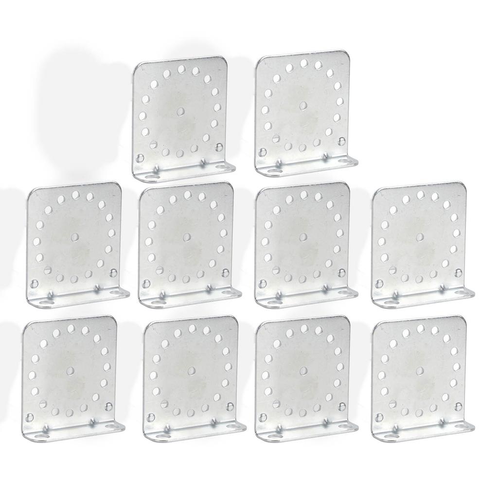 10 Pcs Angle Bracket Galvanized Angle Holder Corner Brace for Electric Fencing System Round Rod