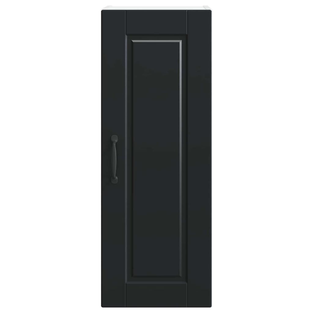 Wall Cabinet PORTO 2 pcs Black Engineered Wood