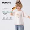 Летняя футболка для мальчиков MOMOCO с коротким рукавом, модная, с веселым принтом