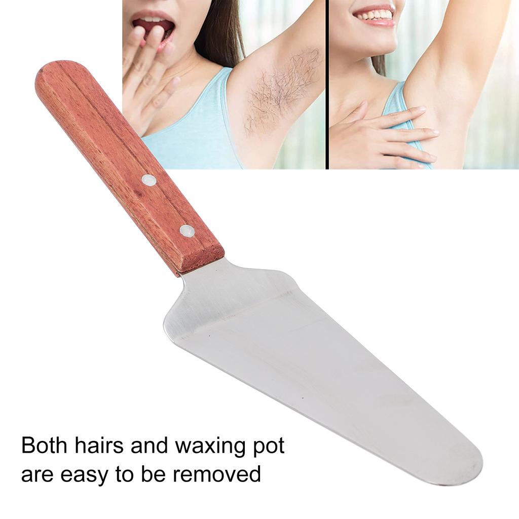 Многофункциональные шпатели для депиляции из нержавеющей стали с деревянной ручкой