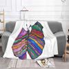 Rainbow Butterfly Fashion Soft Warm Flannel Blanket Rainbow Butterfly Animal Down Syndrome