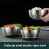Миски из нержавеющей стали, двухслойные, утолщенные, термоизоляционные, против ожогов, миска для риса, контейнер для еды, кухонная металлическая посуда