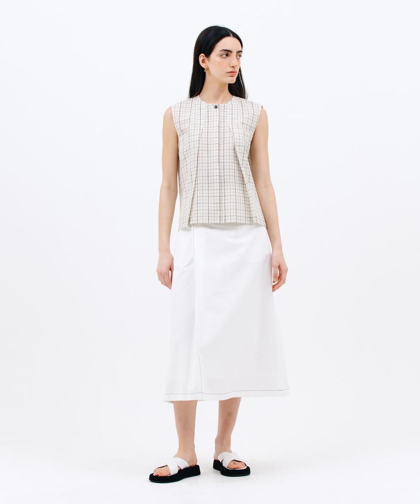 Jun By Jun K Stitch Skirt_White