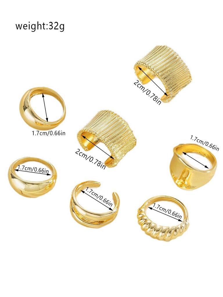 iF ME Набор из 8 преувеличенных, сексуальных, неровных, геометрических, гладких, глянцевых, модных и персонализированных колец