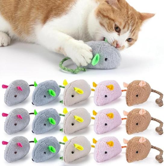 15 шт. Игрушки-мыши с кошачьей мятой для кошек, плюшевые мыши, мягкие набивные животные, интерактивные, реалистичные, развивающие игрушки-мыши для домашних кошек, игры, упражнения, охота