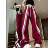 Harajuku Hip Hop Women Casual Sweatpants Oversize Spring Summer Elastic Waist Pocket Red Navy Blue Street Joggers Sport Trousers