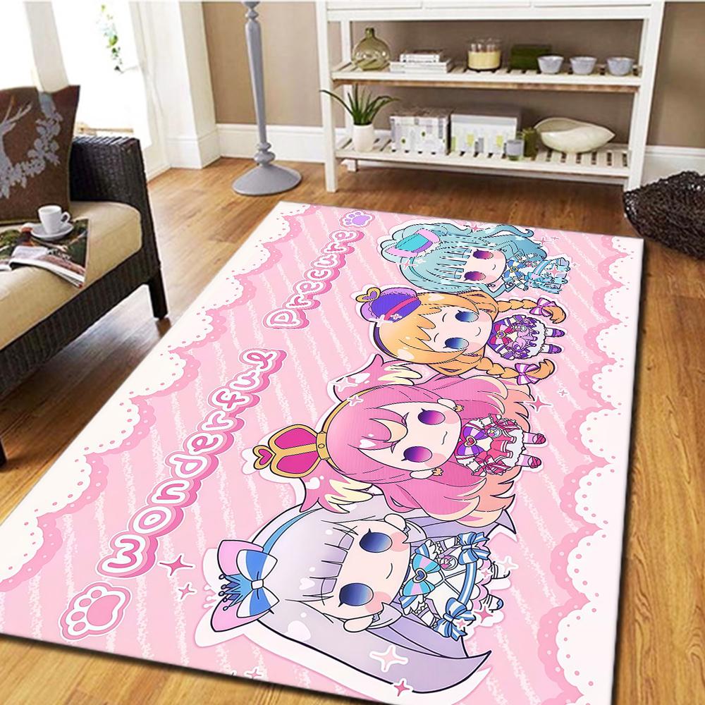 Pretty Cure Floor Carpet, Cool Movie Themed Mat, Digital Printed Rug for Home Bedroom Decor -HYQ74