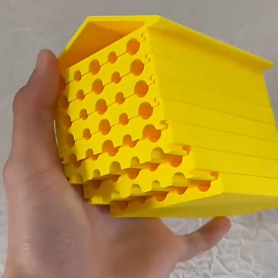 Настенный улей для пчел, напечатанный на 3D-принтере, дизайн сот, дом для пчел, съемный подвесной отель для насекомых, божьих коровок, опылителей, сада, двора, дерева