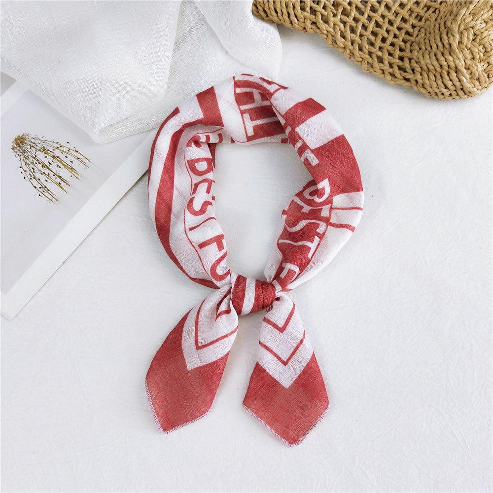 Decorative Simple Texture Silk Scarf Women'S New Style Spring And Autumn Summer Fashion Versatile Headscarf Work Scarf