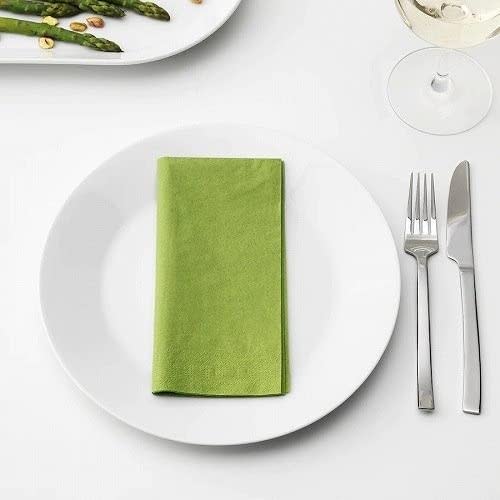 FANTASTISK / Paper Napkins / Green / 40 x 40 cm 50 pieces IKEA