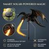 Solar Dragon Fire Garden Light, Fire Breathing Dragon Solar Light Glowing Fiber Optic Dragon Stake,Solar Dragon Fire Garden