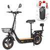 KuKirin C1 Pro Folding Electric Scooter for Adult 500W, 48V 26Ah, 45km/h, 14" Tires, Disc Brake, IP54, Solid Wood Pedals, with Basket & Seats