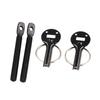 2Pcs Universal Engine Hood Lock Racing Aluminum Alloy Bonnet Hood Pin Kit Down Hood Lock Pins Quick Release Bonnet Pins Parts