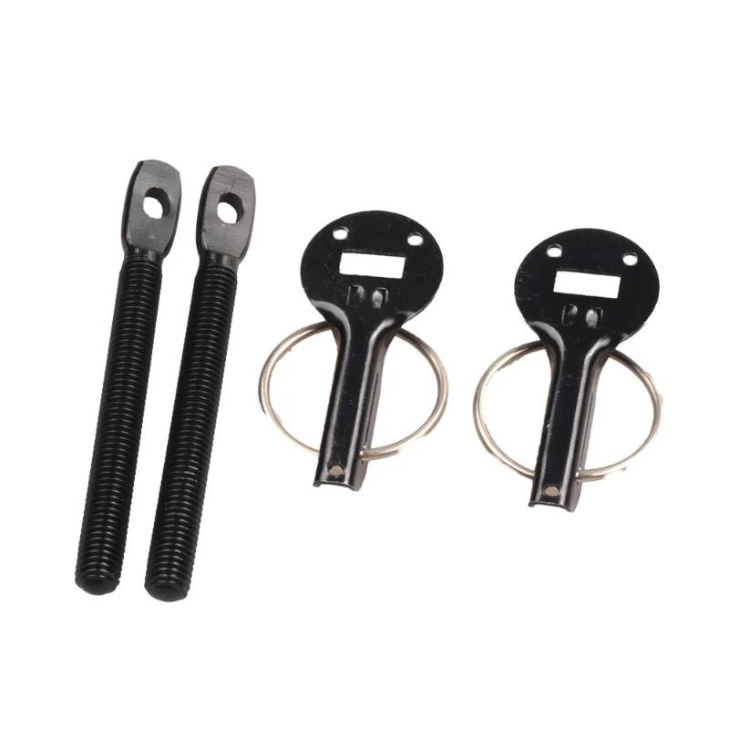 2Pcs Universal Engine Hood Lock Racing Aluminum Alloy Bonnet Hood Pin Kit Down Hood Lock Pins Quick Release Bonnet Pins Parts