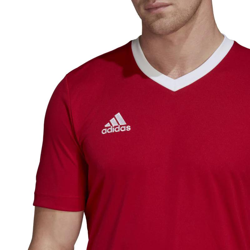 Adidas T Shirts Men's Red V neck Moderate Straight Fit H61736