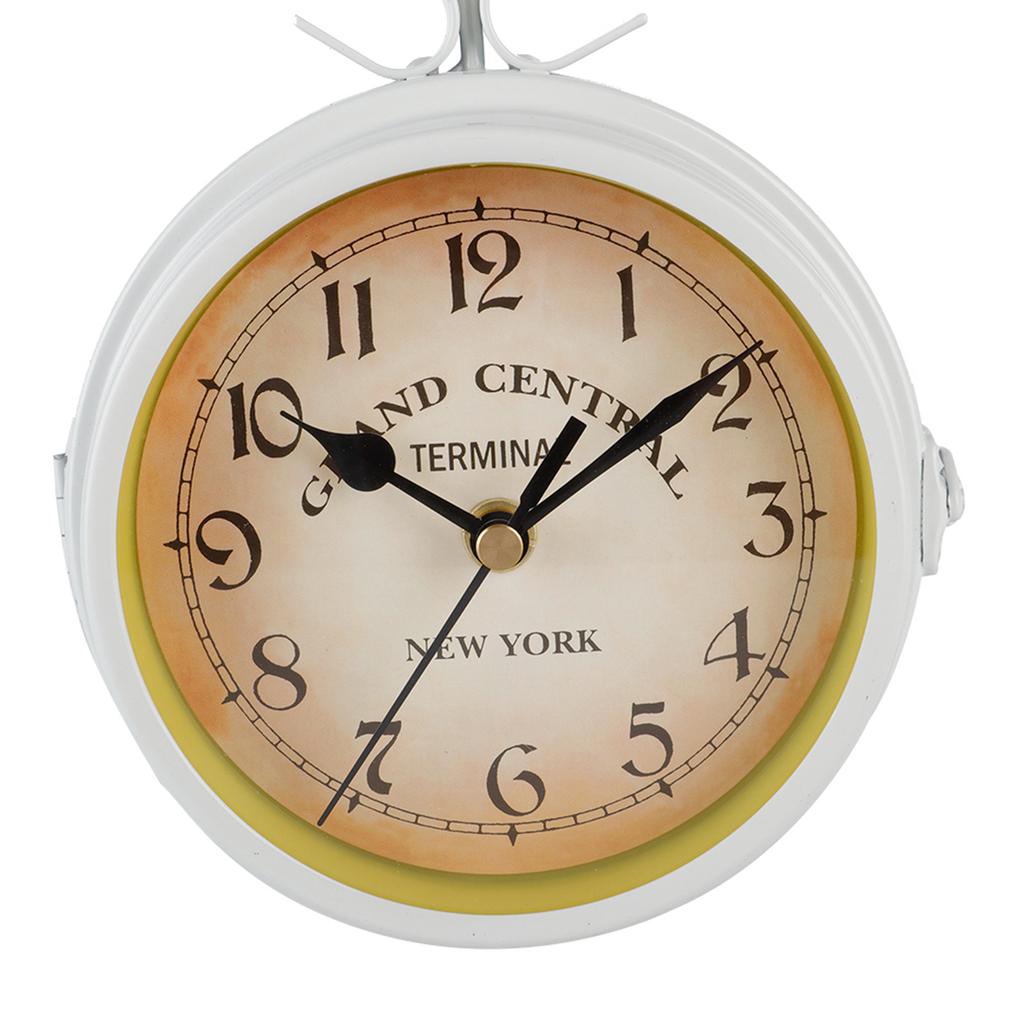 Ретро настенные часы двухсторонние гостиная безмолвный металл украшение дома