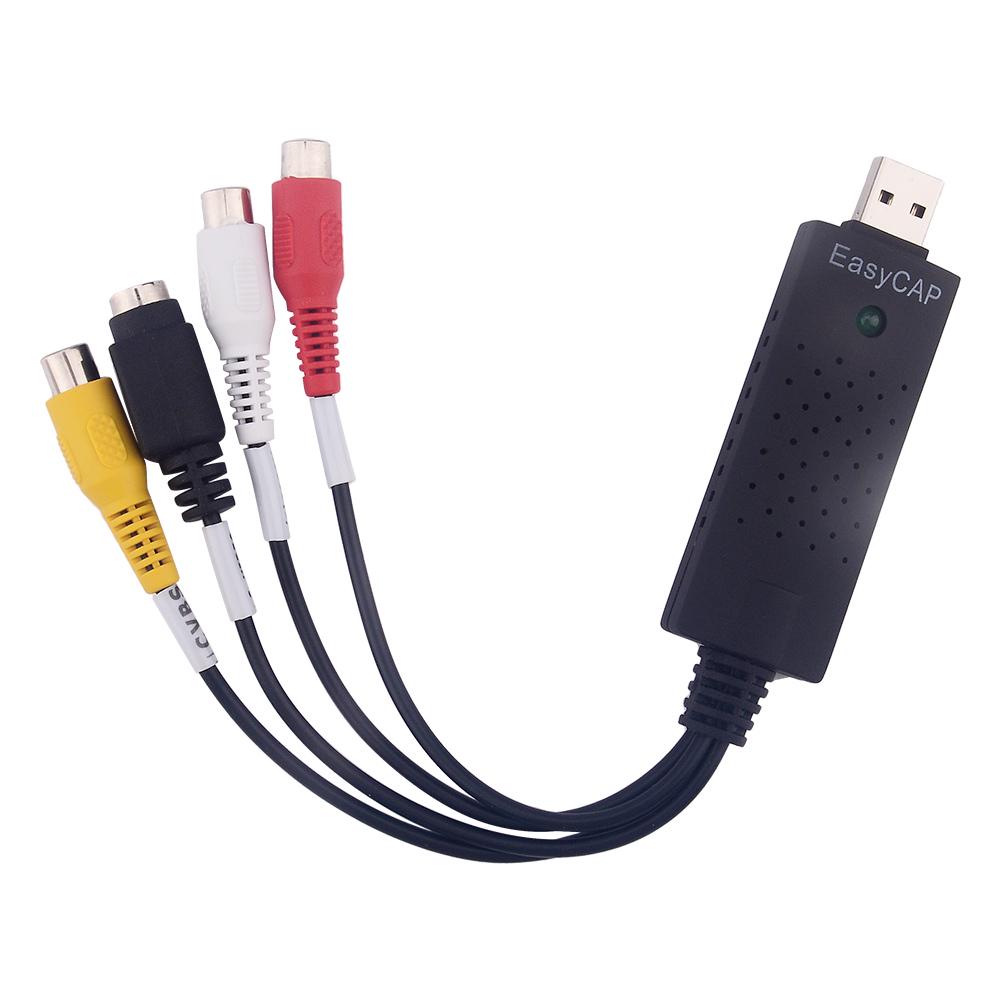 Usb 2.0 To 3 Audio S-Video Tv Dvd Vhs Rw Converter Adapter Cable Accessories