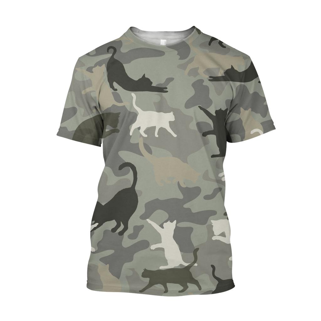 Модные забавные крутые футболки с рисунком животного и кота, летние повседневные уличные футболки в стиле Харадзюку в стиле хип-хоп с круглым вырезом и короткими рукавами с индивидуальным принтом