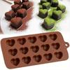Силиконовые романтические 15 мини-форм для торта в форме сердца для шоколадных десертов, пудинга, выпечки тортов, инструменты для украшения, формы, кастрюля