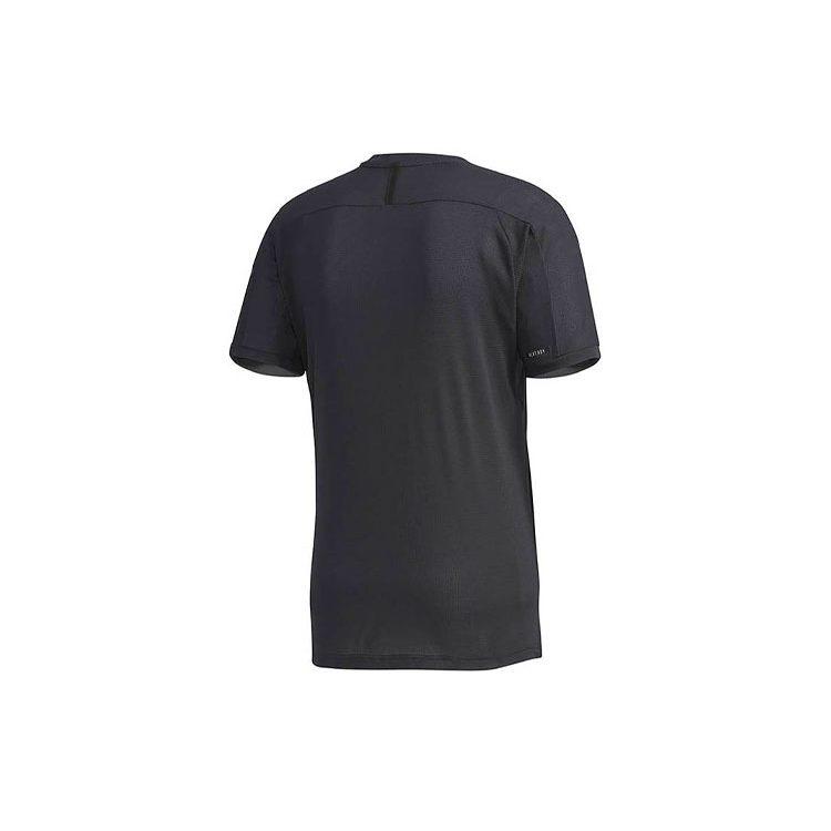 adidas Футболки Мужские Черные С Круглым Вырезом Умеренный Прямой Крой FK1418