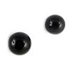 [K9629] - Silver 'Mineralia' Onyx Earrings 8 Mm