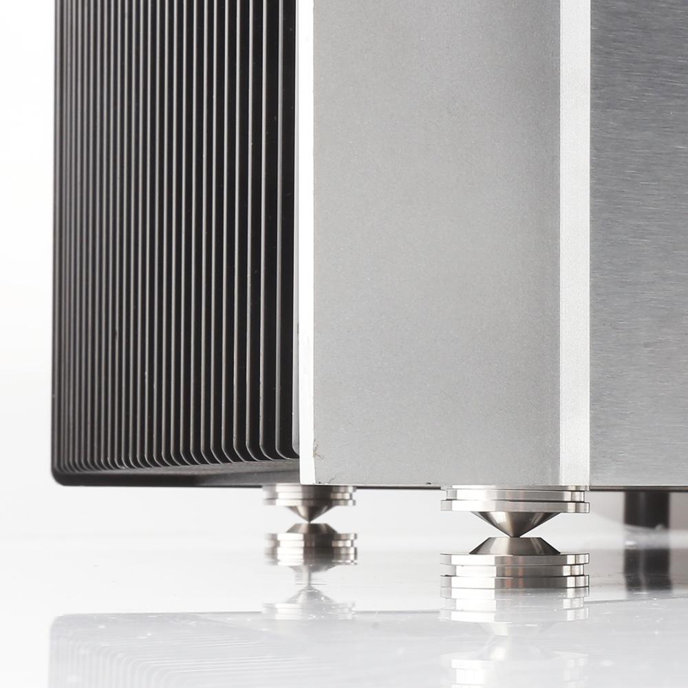 4 Sets Stainless Steel HiFi Speaker Isolation Spike Audio Stand Feet Shock Absorption Anti Vibration Pads Base for Audio Gear