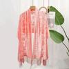 Spring and Autumn Ethnic Style Velvet Scarf Warm Shawl Tassel Poker Embroidered Scarf