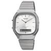 CASIO Аналого-цифровые кварцевые наручные часы Edgy Collection AQ-240E-7A Унисекс Двойное время Серебристый Зарубежная модель