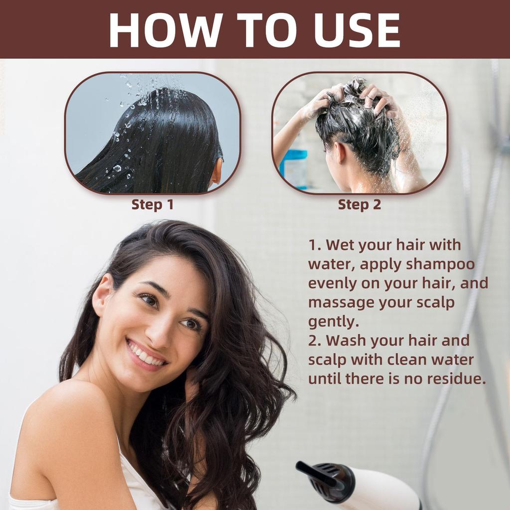 EELHOE Шампунь Polygonum multiflorum 100 мл Натуральное масло, стимулирующее рост волос Питает волосы Уменьшает выпадение волос Уход за волосами Натуральные черные волосы