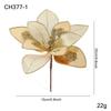 New 15CM Artificial Poinsettia Flower Sequins Glitter Simulation Flowers Sparkling Christmas Glitter Flower Wedding Decoration