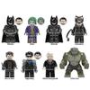 8 Pcs Minifigures Building Blocks Kit, Batman Joker Assembled Mini Action Figures Toys Set Kids Gifts Db-Xin