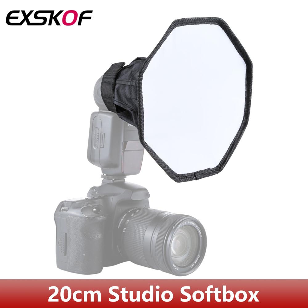 Портативный складной восьмиугольный студийный софтбокс 7,9 дюйма / 20 см рассеиватель для вспышек Canon Nikon Sunpak Nissin Sony Panasonic