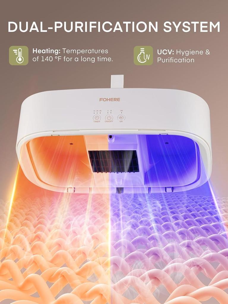 Портативная мини-сушилка для одежды с таймером и сушильным мешком для путешествий, квартиры, дома на колесах, общежития – Легкая, компактная, для нижнего белья, детской одежды