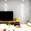 3D TV Background Wallpaper European Style Non-woven Bedroom Living Room Wall Stickers Simple Modern Striped Curve