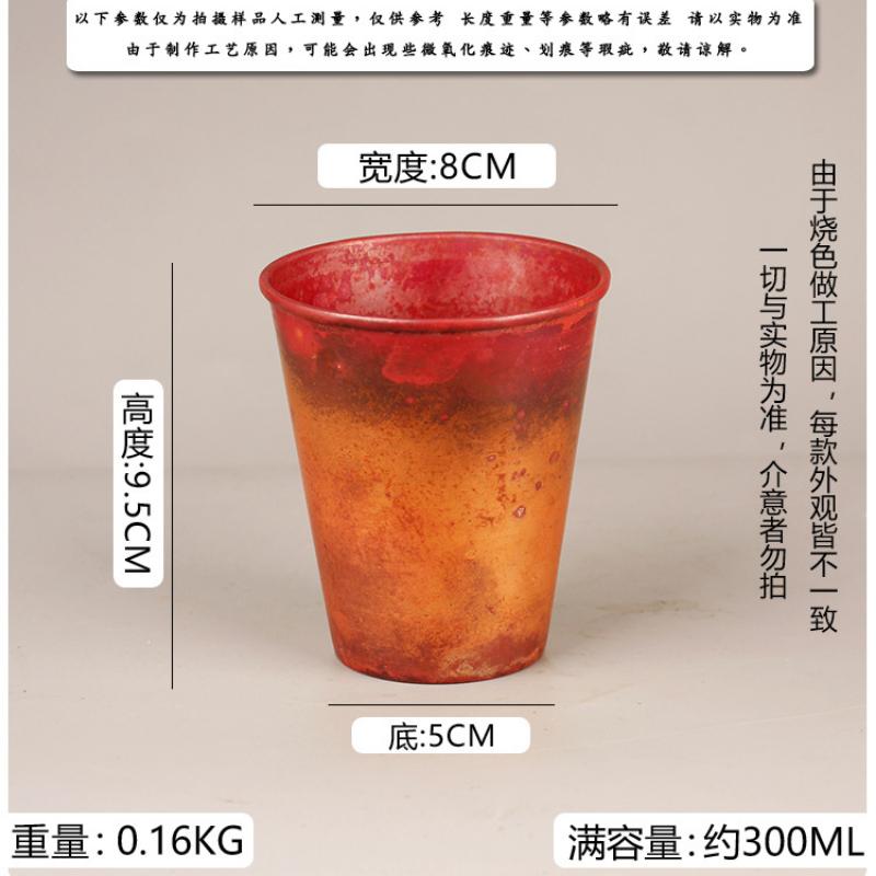 Кофейная чашка из чистой меди, фиолетовая медная маленькая чайная чашка и кружки для пива