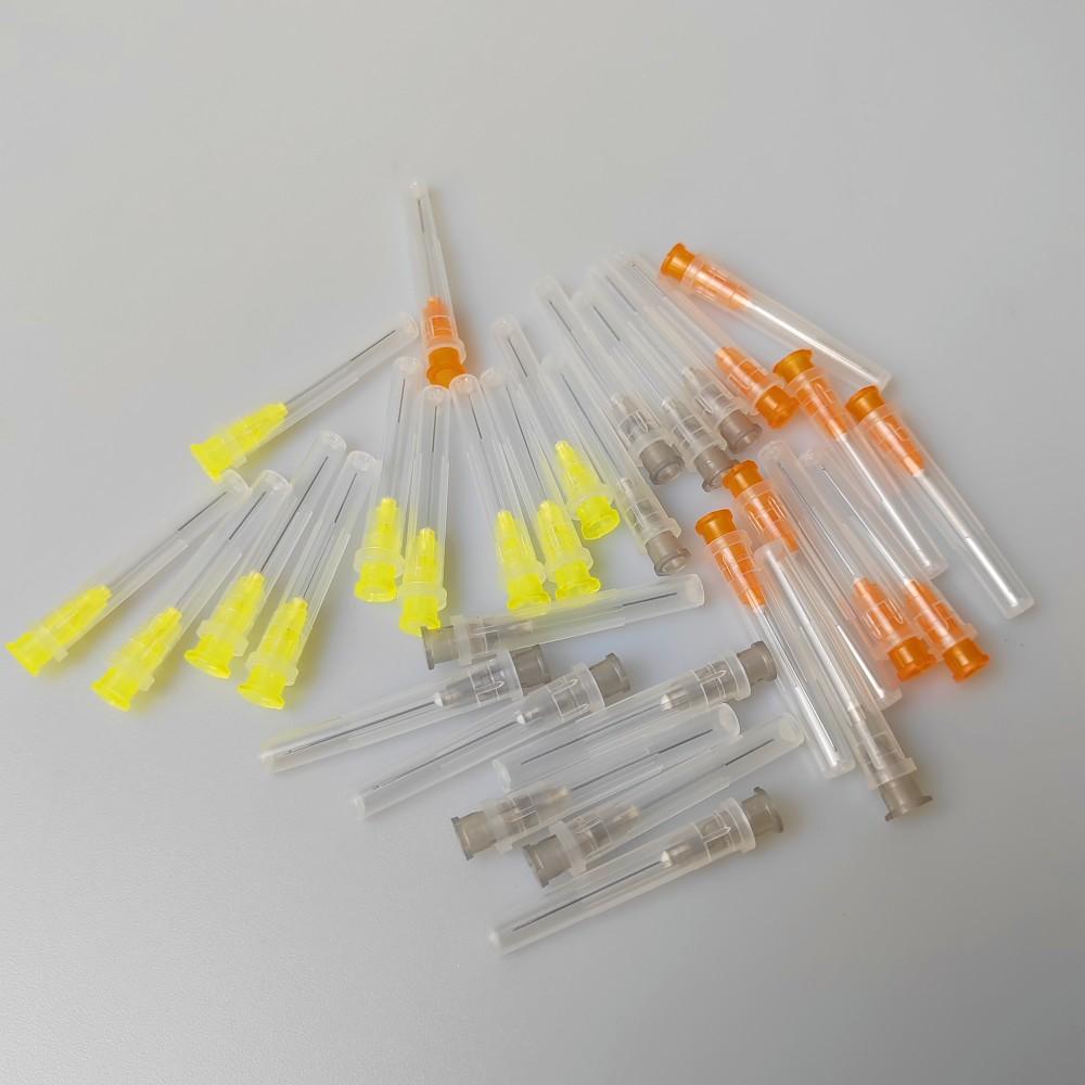 100 шт. стоматологических эндо-ирригационных игл - 25G, 27G, 30G с закрытым боковым отверстием на конце для промывания корневых каналов