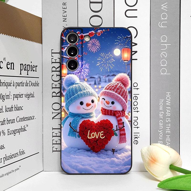 Рождественский Зимний Милый Снеговик Пара Чехол для Телефона для Honor Huawei 200 Lite 100 400 PRO 80 90 X9 Magic 7 6 Lite 5 Pro Мягкие Чехлы