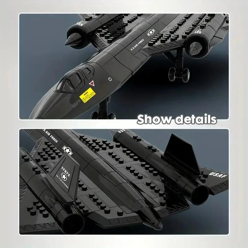 Конструктор MOC «Шпионский самолет SR-71 Blackbird» STEM Обучающие игрушки Подарок для детей Креативная военная модель