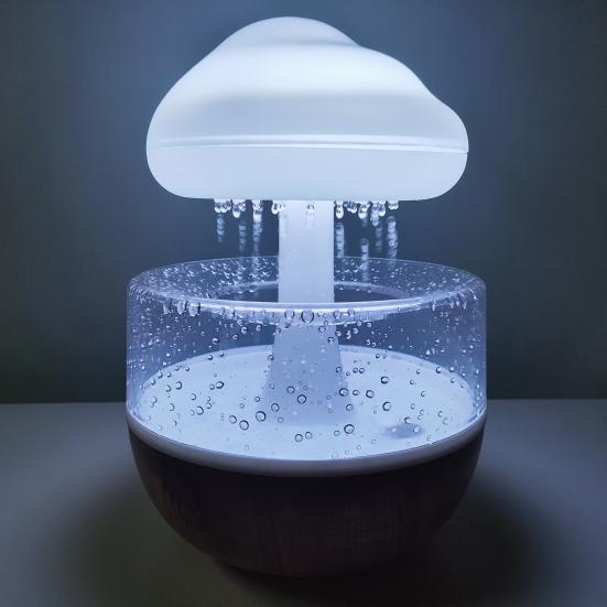 Увлажнитель воздуха «Облако-дождь» со светодиодной подсветкой 7 цветов, низким уровнем шума, креативной формы