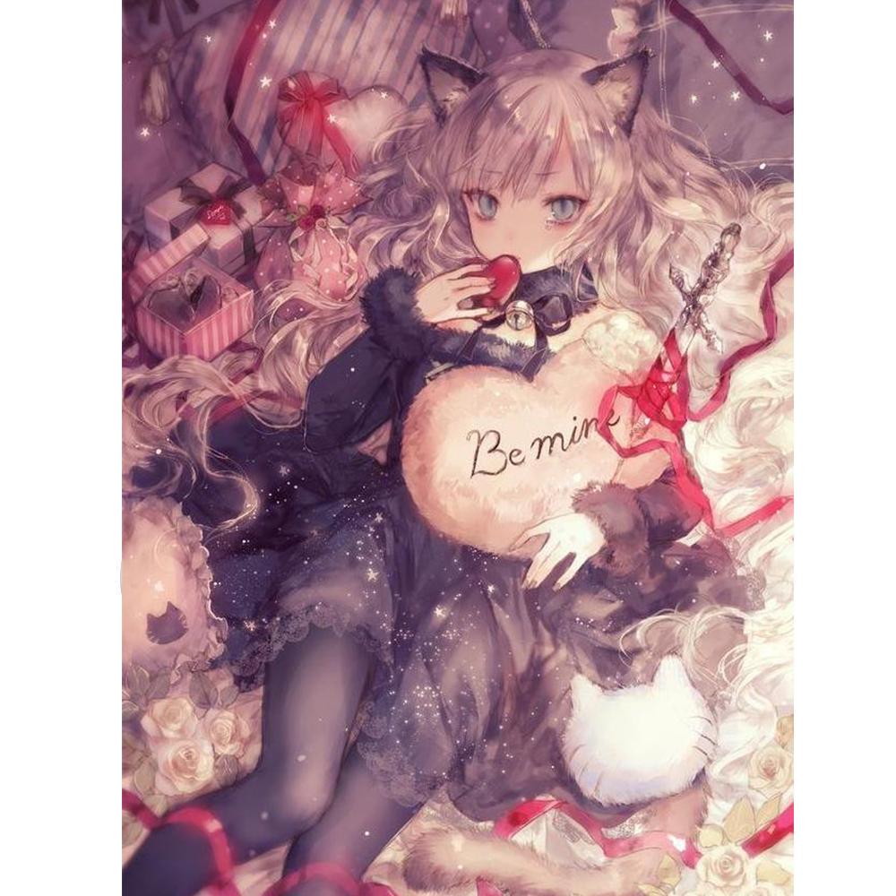 5D DIY круглая Алмазная картина Аниме Алмазная вышивка Полный домашний декоративный подарок