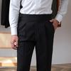 Повседневные брюки-костюм Неаполь мужские весна-осень деловые Paris buckle прямые универсальные зауженные брюки драпирующиеся негладящиеся брюки
