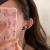 Серьги-гвоздики с бантиками из металлической ленты «Любовь» для женщин, уникальная индивидуальность, милый темперамент, элегантные универсальные серьги