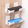 2/4Pcs Wall Mounted Plastic Trash Bag Holder Rack Self-Adhesive Storage Shelf Holder For Kitchen Bathroom Organizer