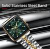 Бизнес кварцевые часы мужские золотые белые хронограф наручные часы с браслетом из нержавеющей стали автоматическая дата светящиеся стрелки 24 часа